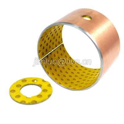 PTFE coated bronze backing DU bushing oilless bearing dry bush