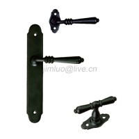 Black rustique forging Ironmongery steel antique rustic door handle rust level iron gate handles